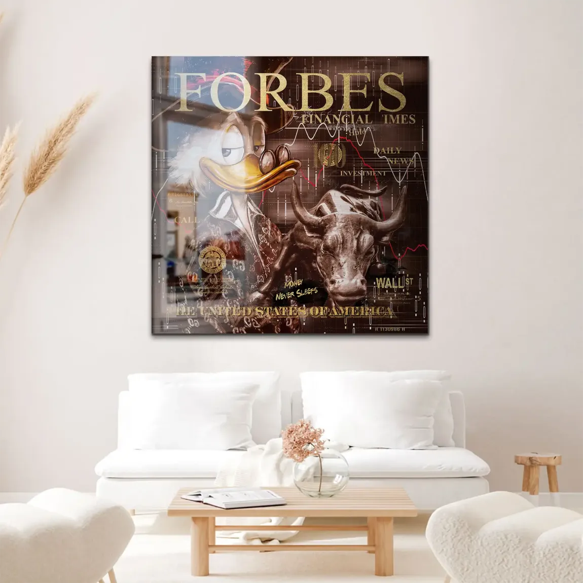 Dagobert Duck Wallstreet Vintage Alu Gebürstet Bild