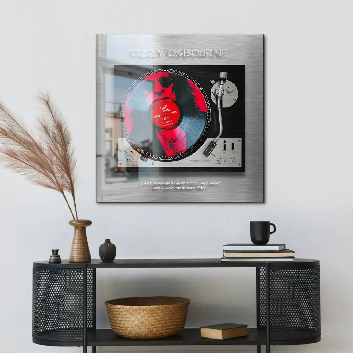 Memory Ozzy Osbourne Alu Gebürstet Bild - INGALERIE | Dein Onlineshop für moderne Wandbilder