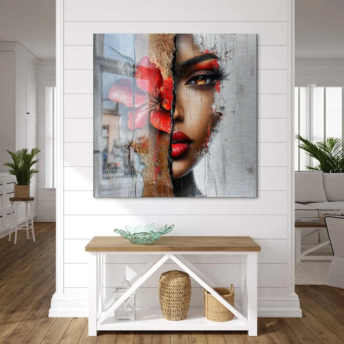 Red Blossom Beauty Alu Gebürstet Bild INGALERIE