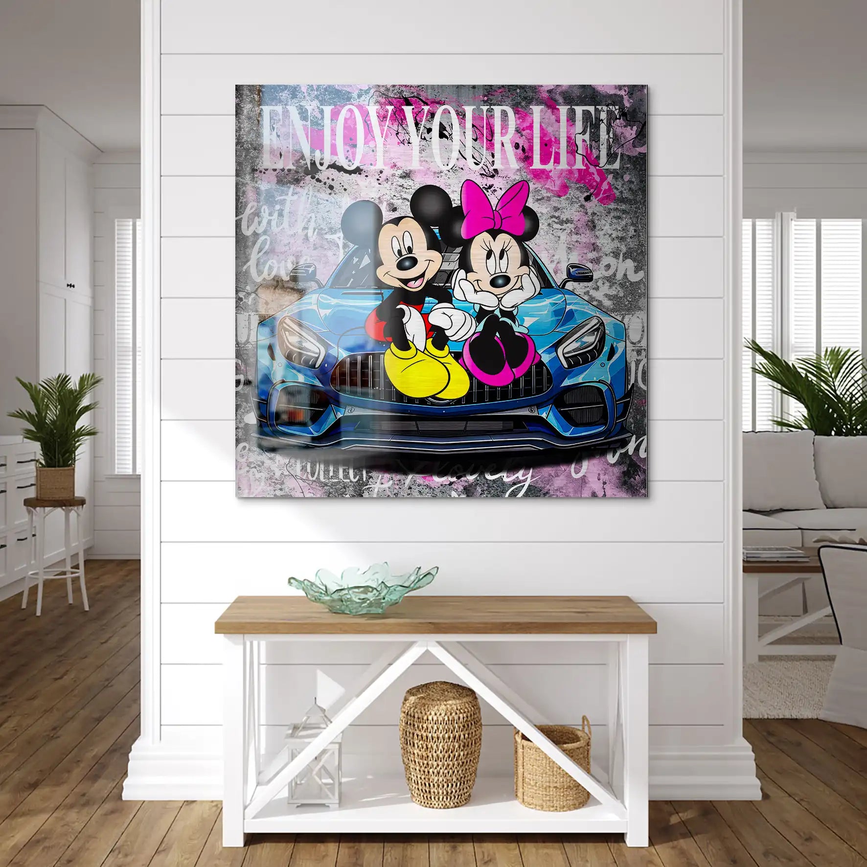 Micky & Minnie Enjoy Alu Gebürstet INGALERIE