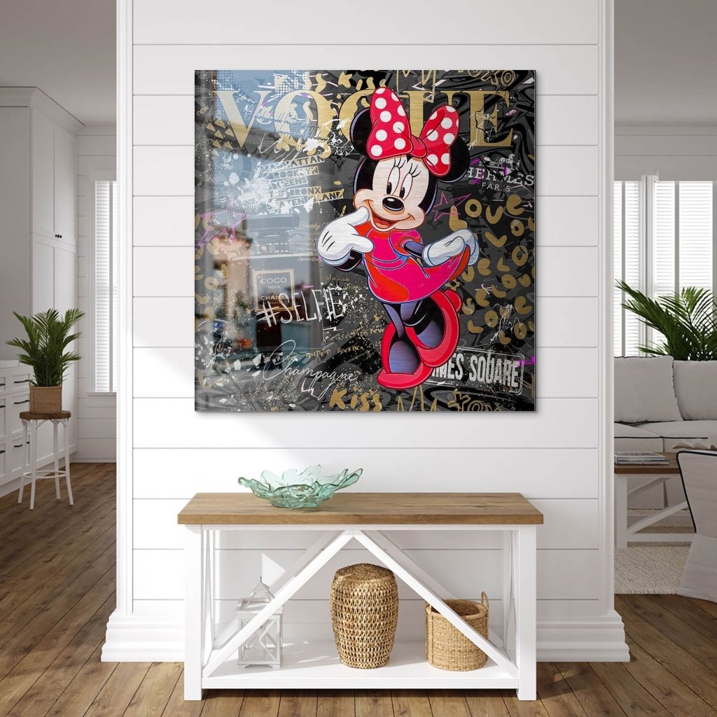 Minnie Vogue Gold Pop Art Alu Gebürstet INGALERIE