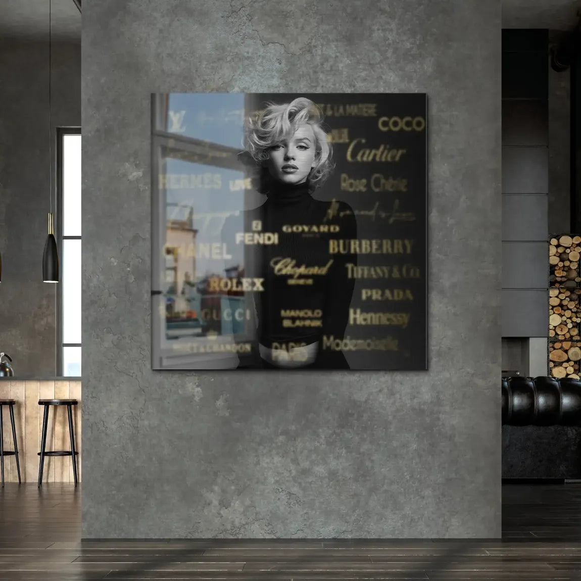 Marilyn Monroe Luxury Alu Gebürstet Bild