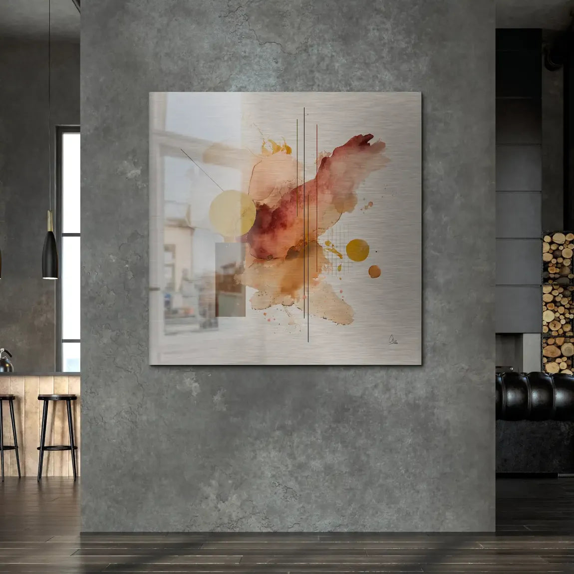 Amber Flow Alu Gebürstet Bild