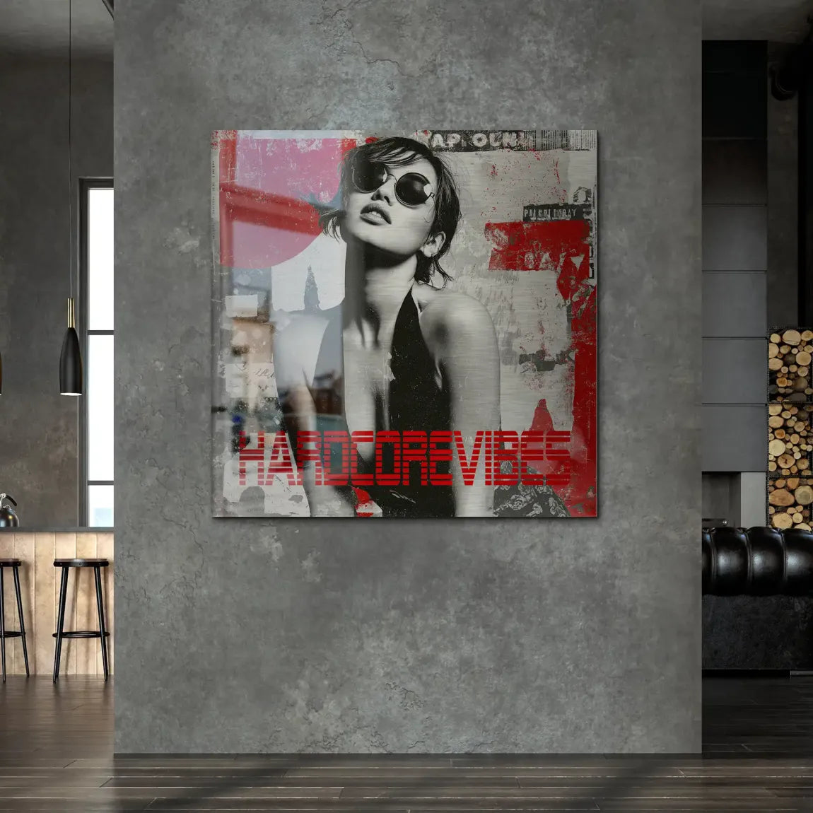 Hardcore Vibes Alu Gebürstet Bild