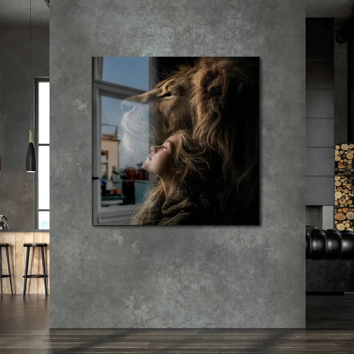 Soul Connection Löwe Alu Gebürstet Bild