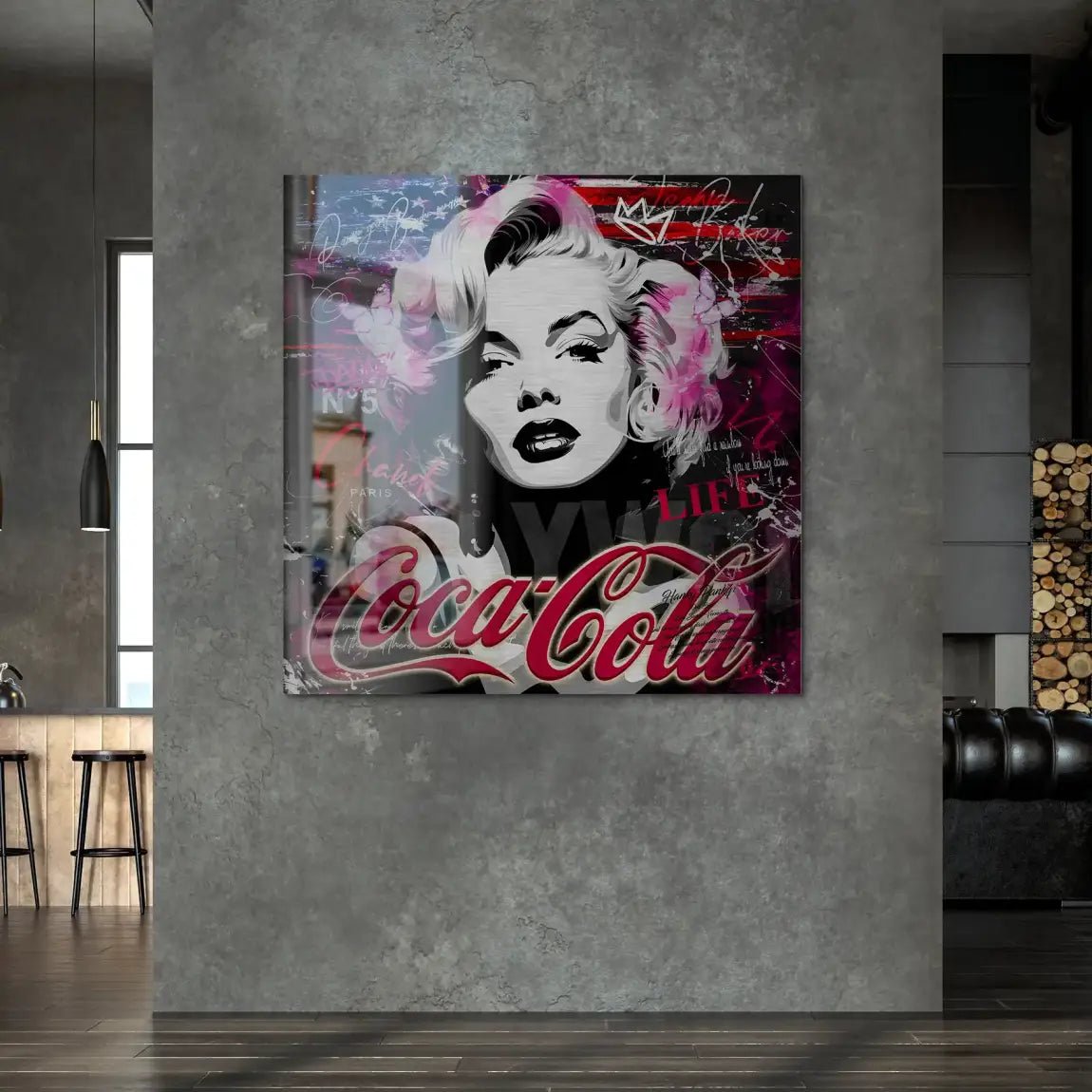 Marilyn Monroe Coke Alu Gebürstet Bild INGALERIE