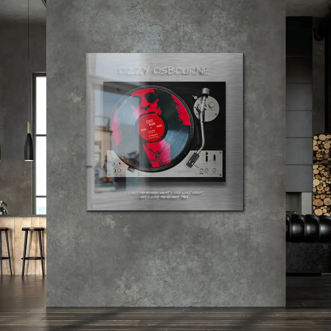 Memory Ozzy Osbourne Alu Gebürstet Bild - INGALERIE | Dein Onlineshop für moderne Wandbilder
