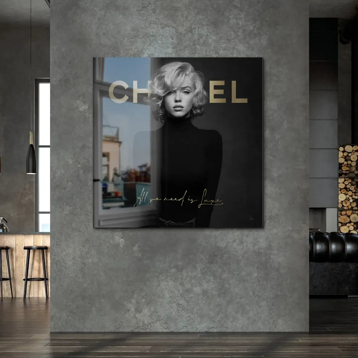 Marilyn Luxe Art Alu Gebürstet Bild