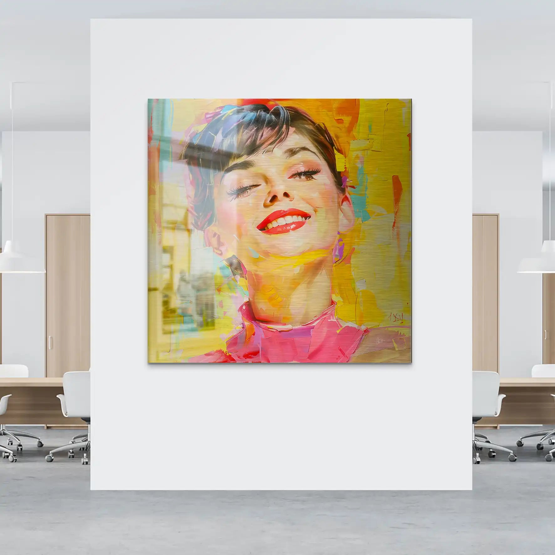 Audrey Modern Art Style Alu Gebürstet INGALERIE