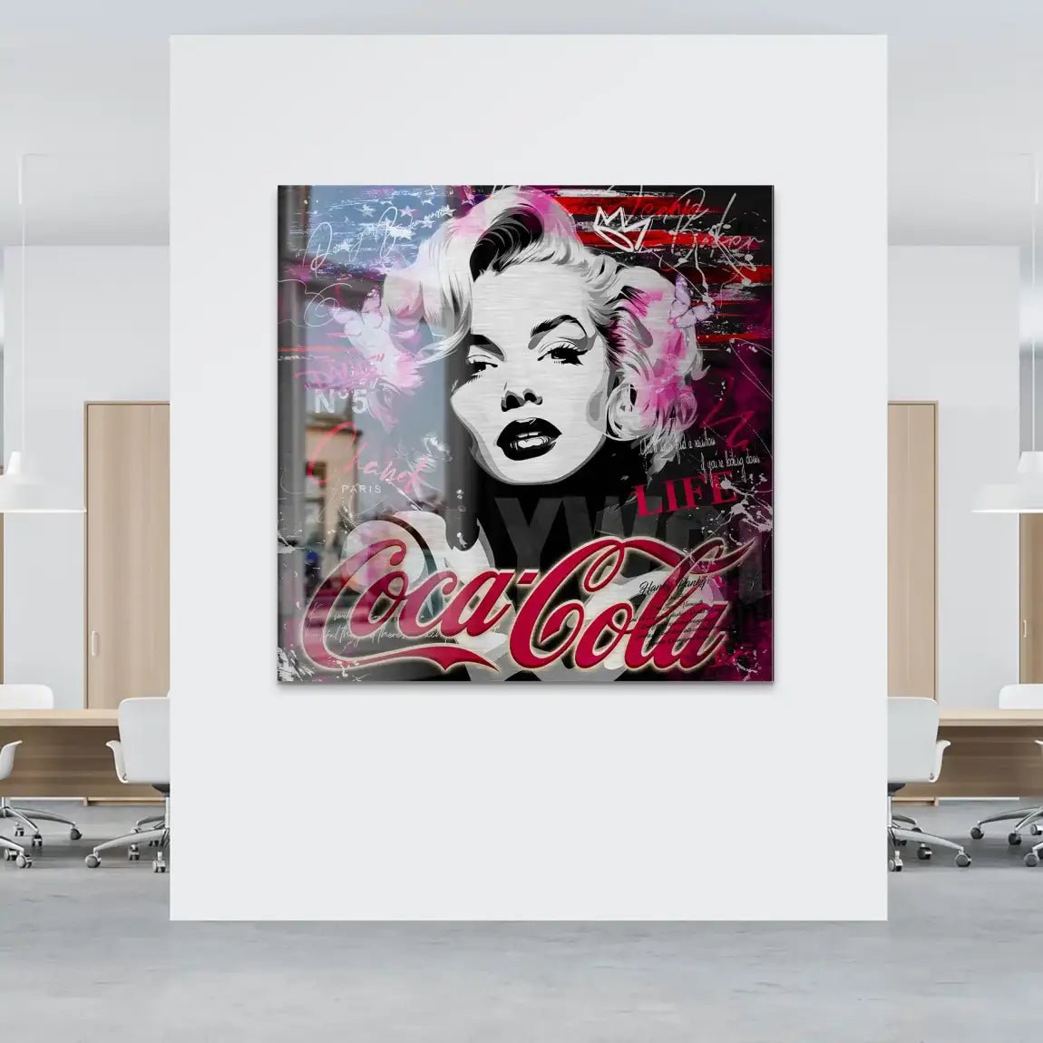 Marilyn Monroe Coke Alu Gebürstet Bild INGALERIE