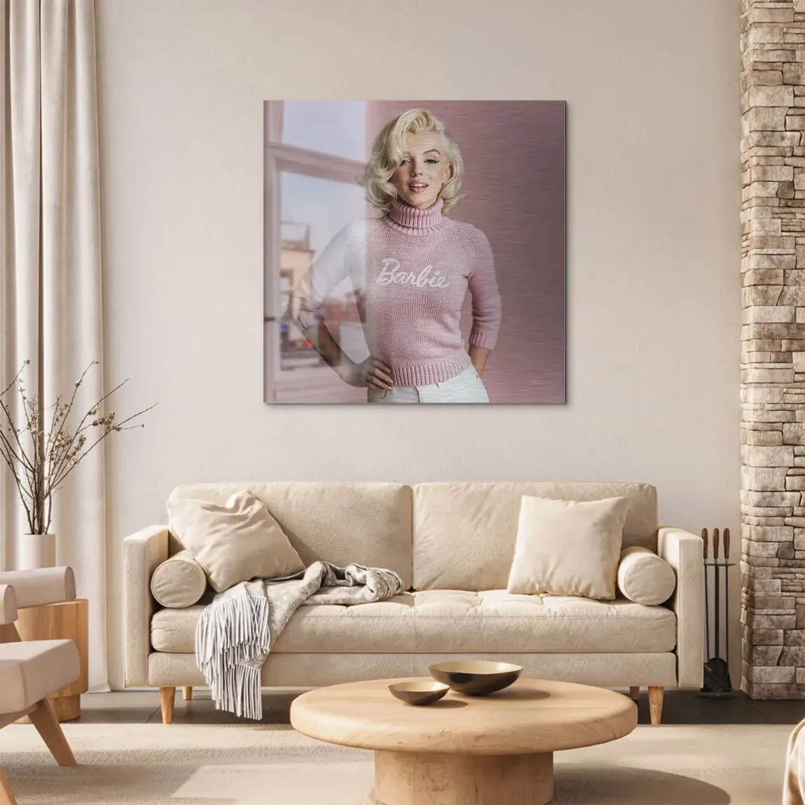 Marilyn Monroe Barbie Aluminiumbild gebürstet