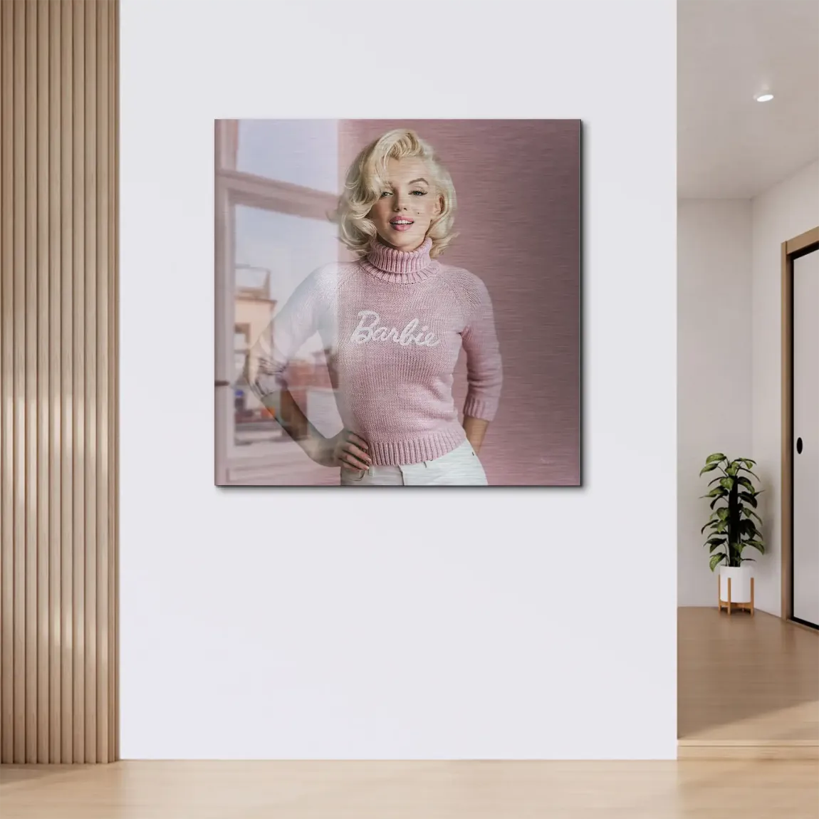 Marilyn Monroe Barbie Aluminiumbild gebürstet