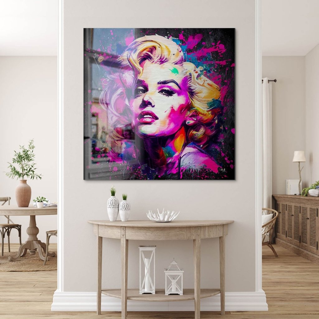 Marilyn Monroe Abstrakt Color Alu Gebürstet Bild INGALERIE