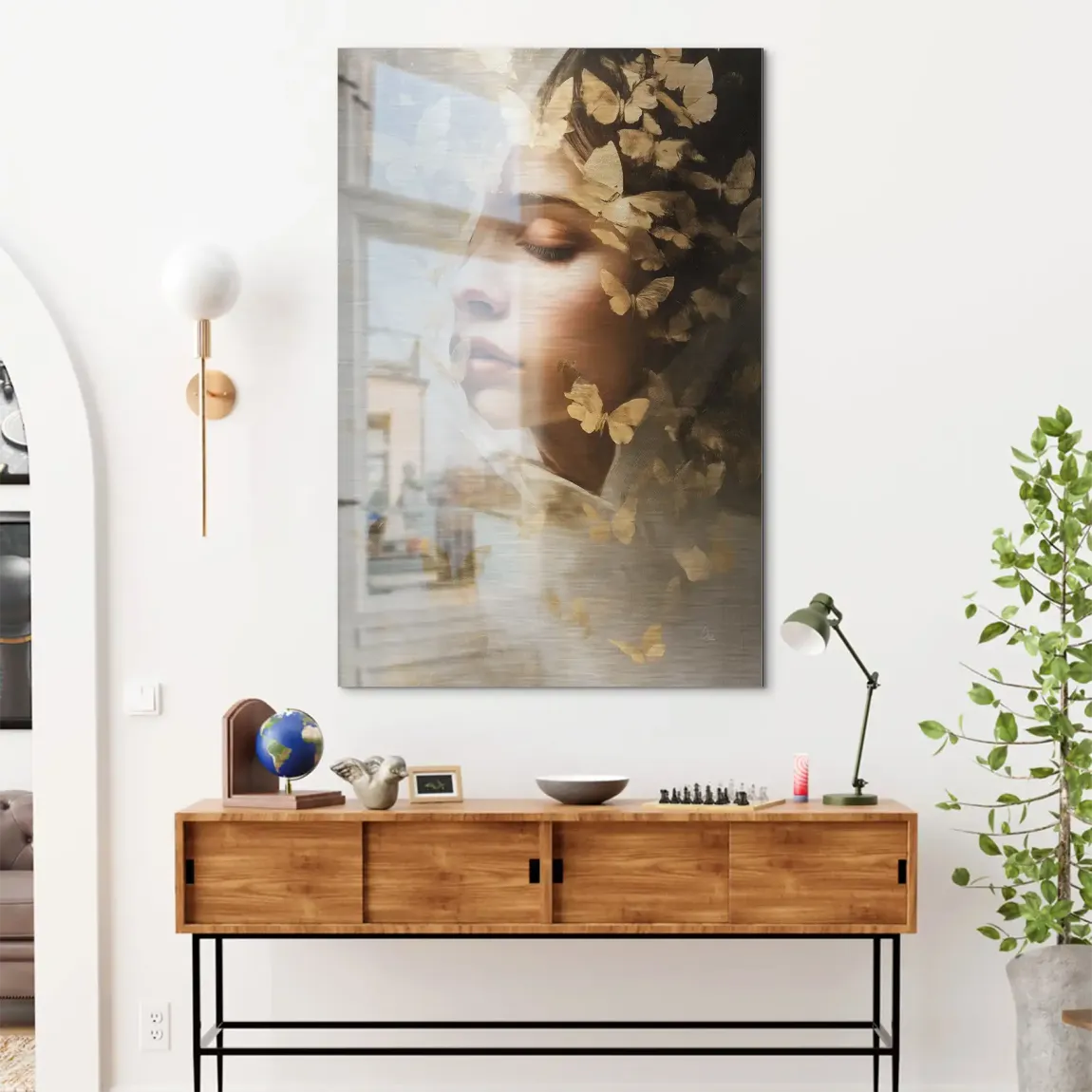 Whisper of Butterflies Alu Dibond Bild gebürstet - INGALERIE | Dein Onlineshop für moderne Wandbilder