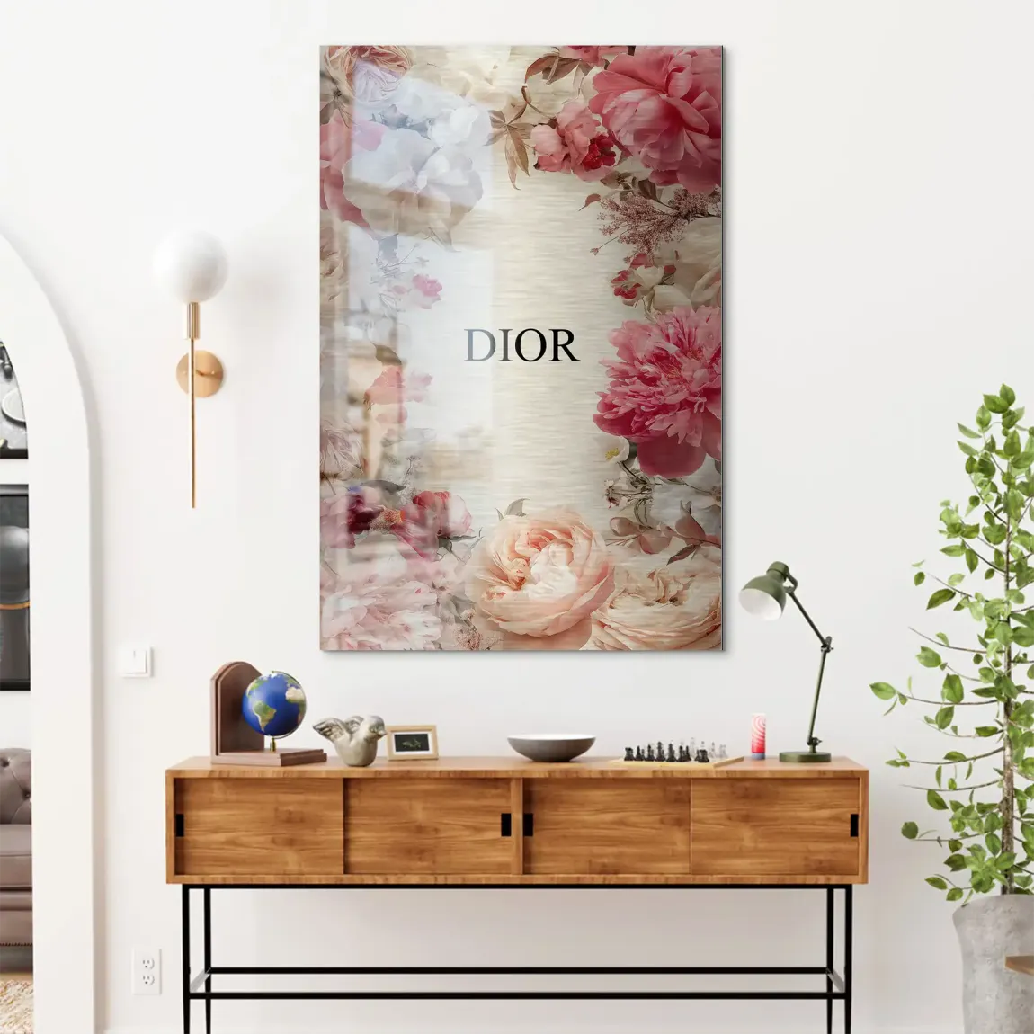 Floral Couture Alu Dibond Bild gebürstet - INGALERIE | Dein Onlineshop für moderne Wandbilder