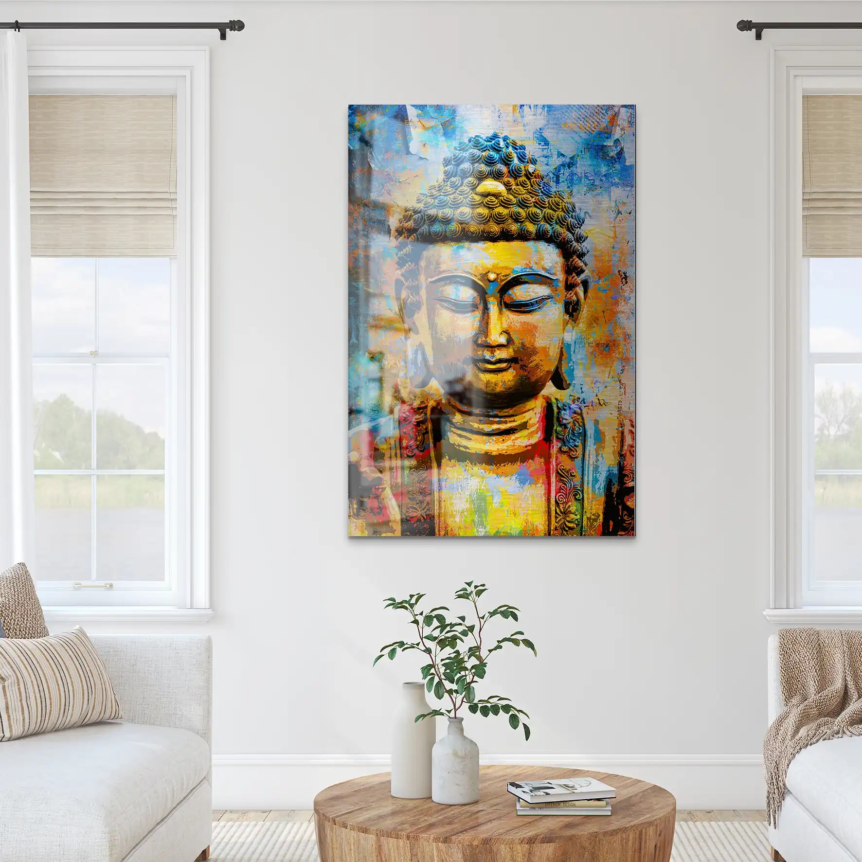 Buddha Color Style AluDibond Gebürstet INGALERIE