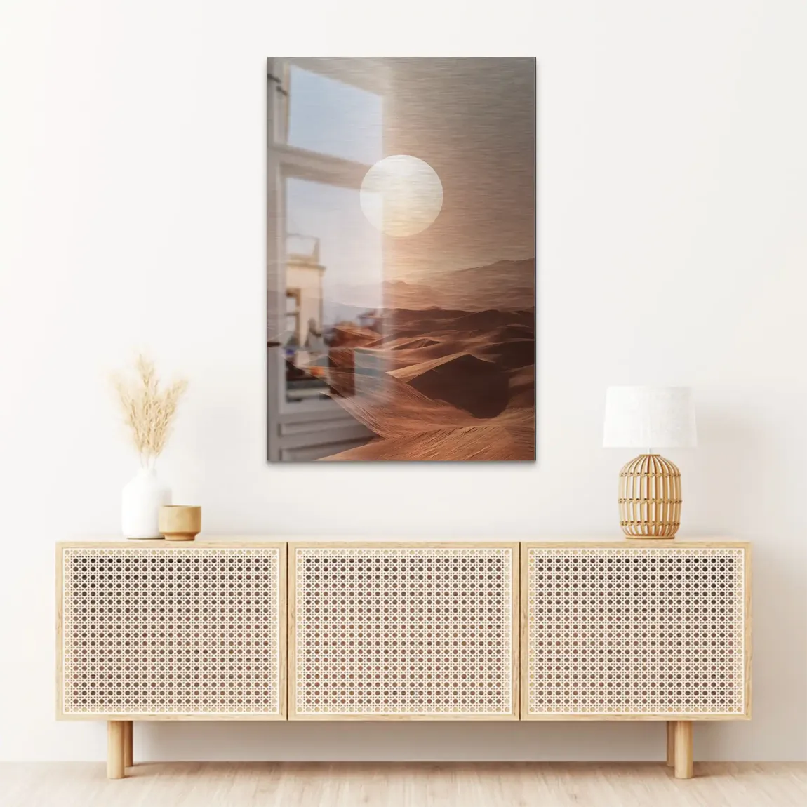 Goldene Wüste Alu Dibond Bild gebürstet