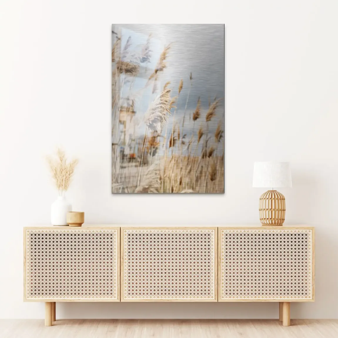 Whispering Reeds Alu Dibond Bild gebürstet - INGALERIE | Dein Onlineshop für moderne Wandbilder