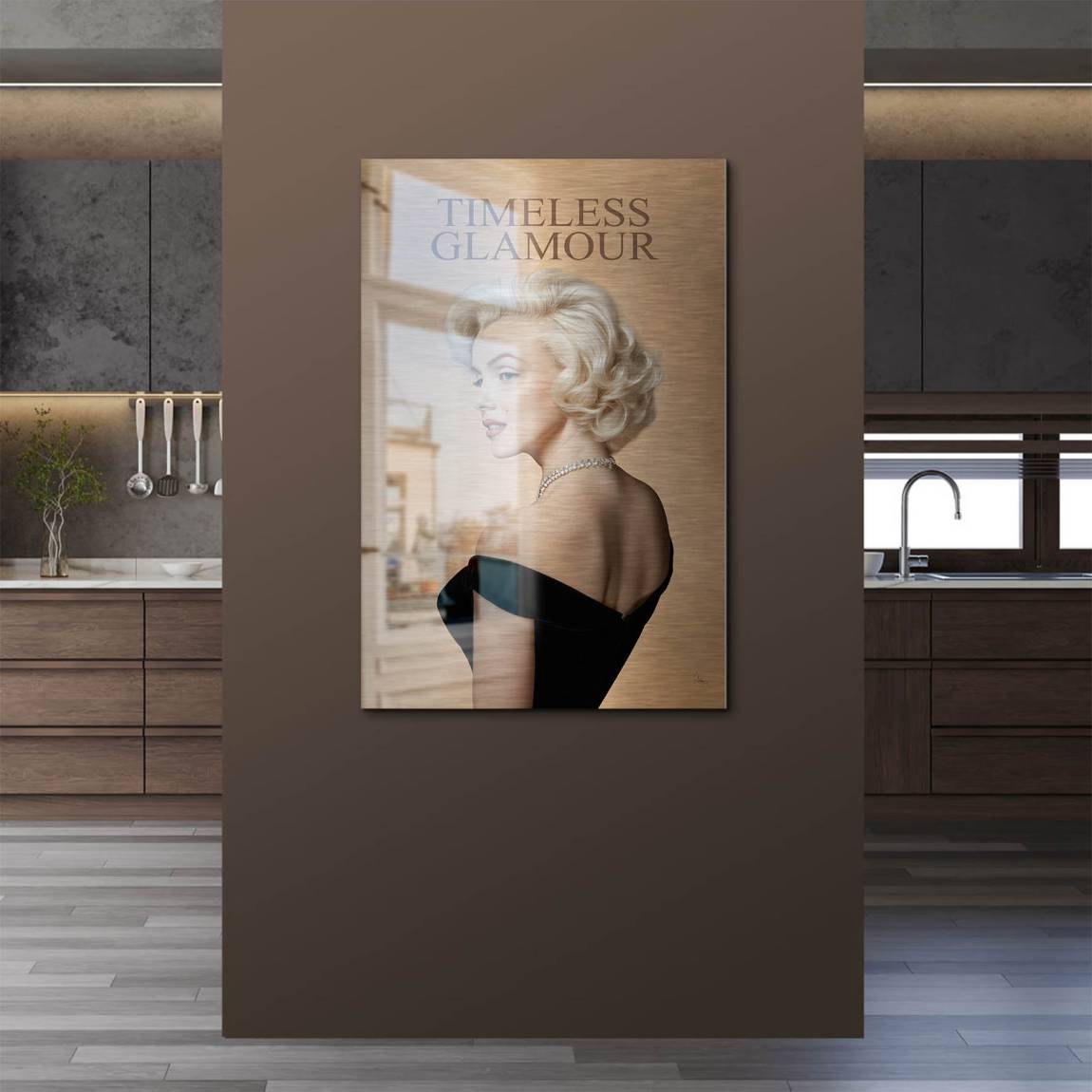 Marilyn Monroe Zeitlos Aluminiumbild gebürstet