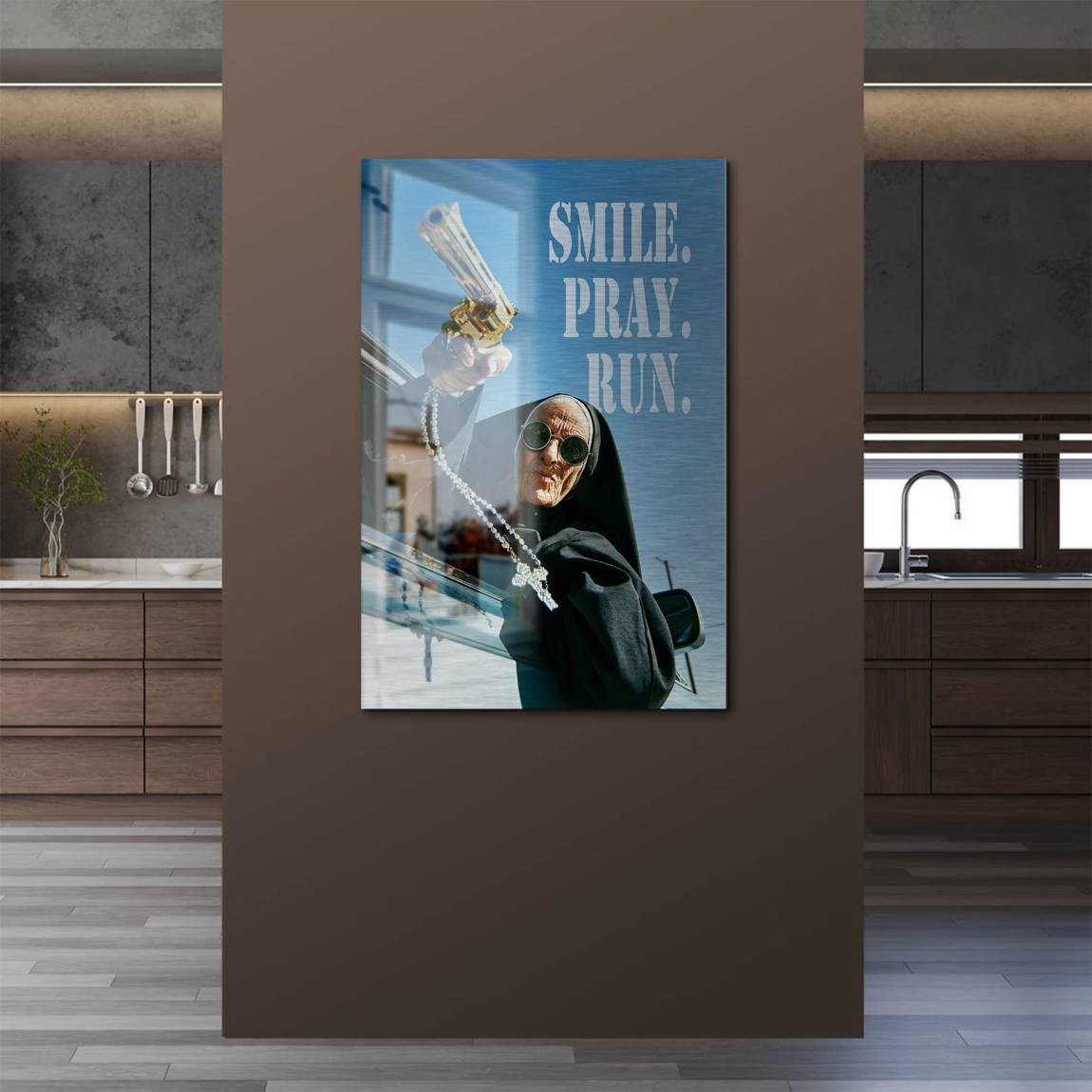 Rebel Nun Aluminiumbild gebürstet