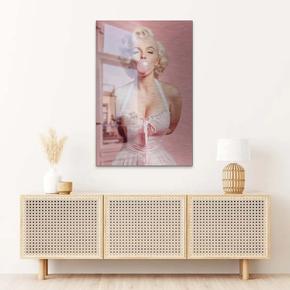 Monroe Bubble Charm Alu Dibond Bild gebürstet