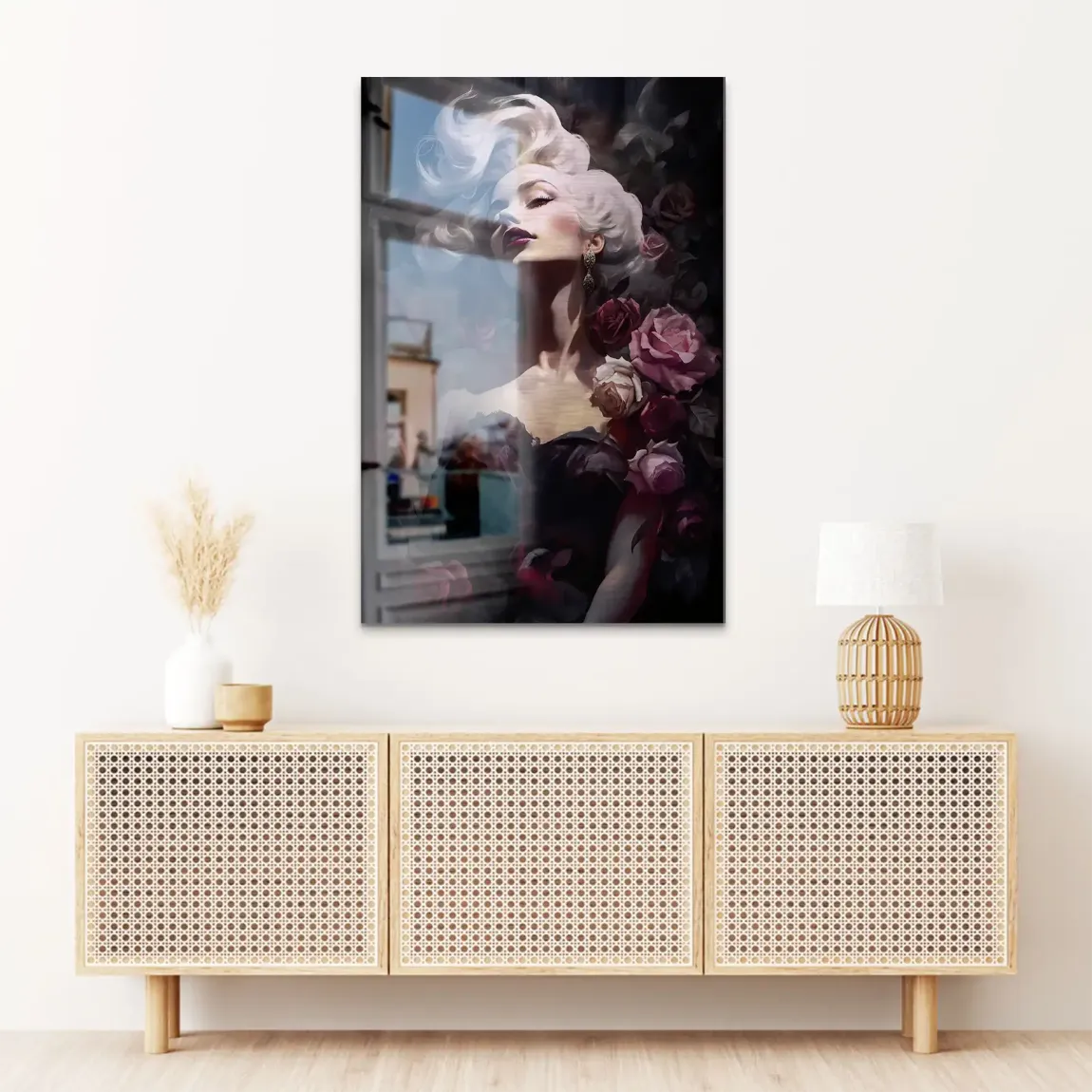 Velvet Rose Marilyn Monroe Alu Dibond Bild gebürstet