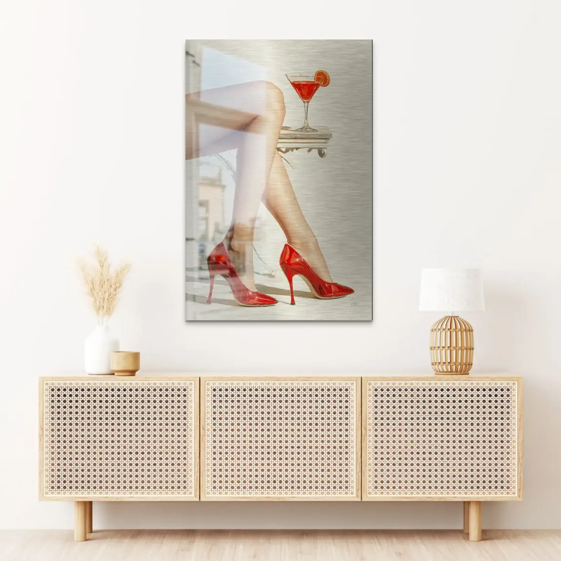 Red Heels Delight Alu Dibond Bild gebürstet