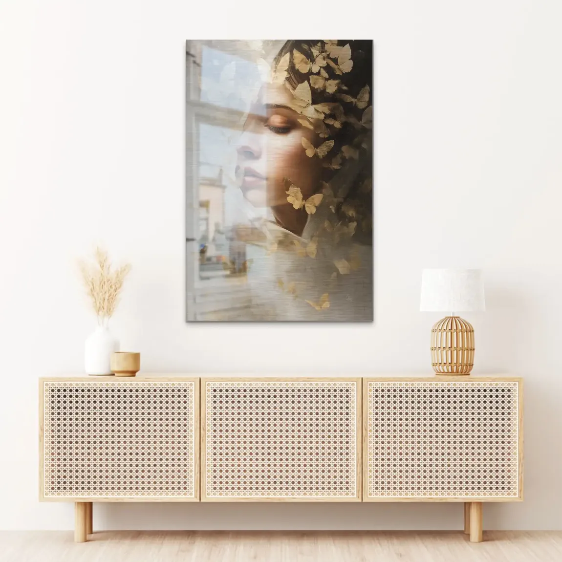 Whisper of Butterflies Alu Dibond Bild gebürstet - INGALERIE | Dein Onlineshop für moderne Wandbilder