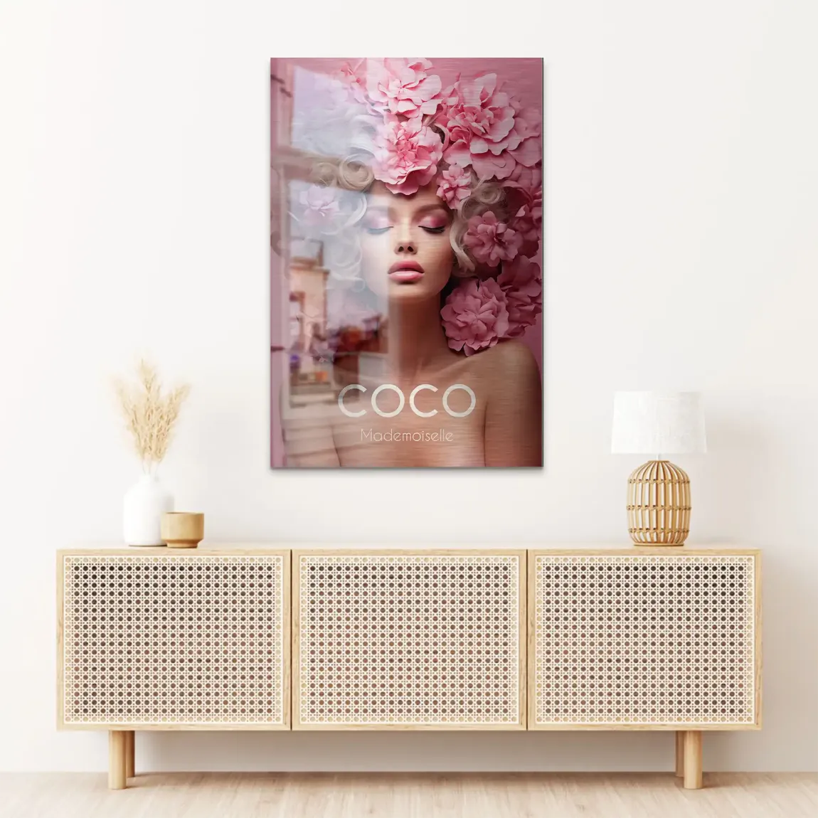 Coco Pink Elegance Alu Dibond Bild gebürstet