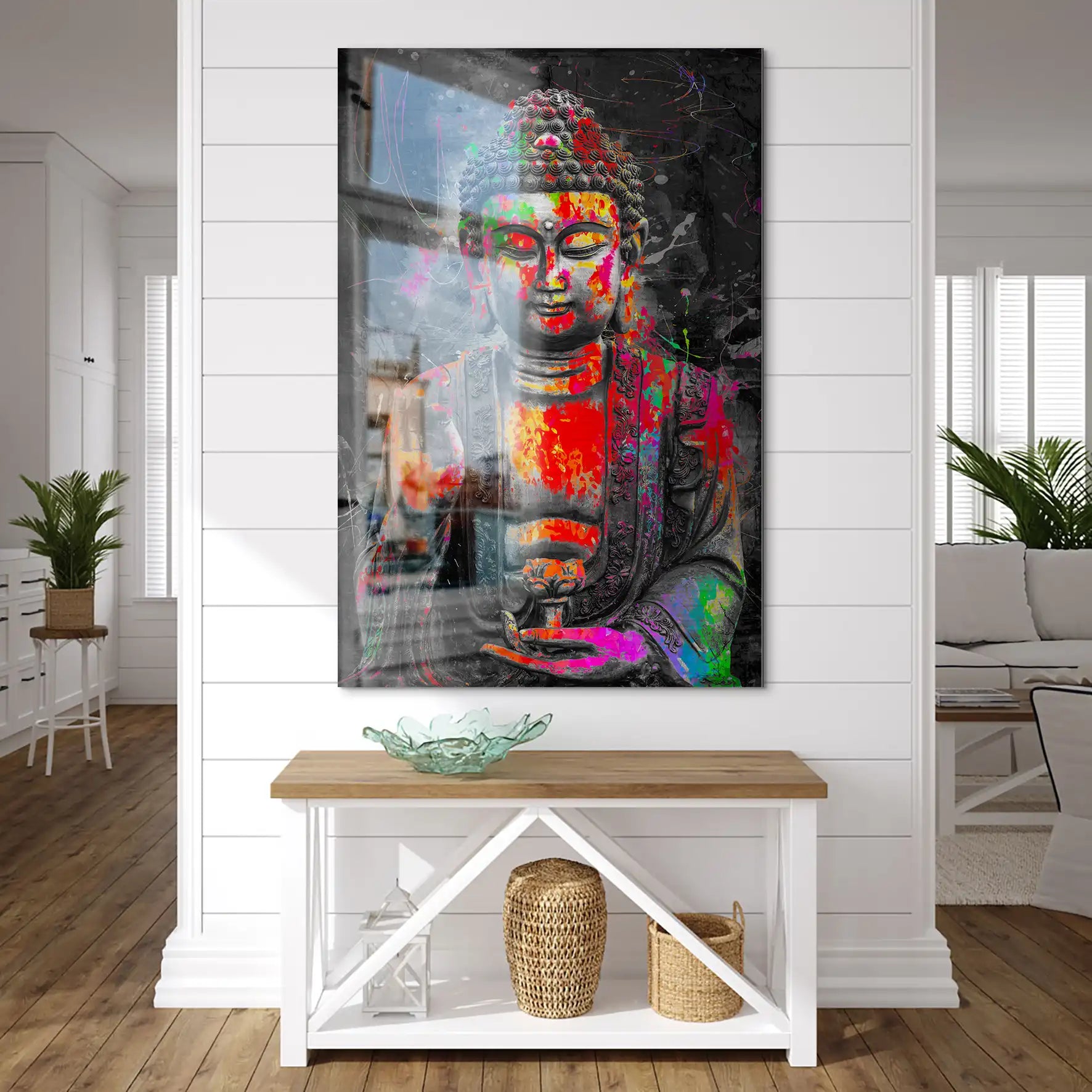 Buddha Pop Art AluDibond Gebürstet INGALERIE