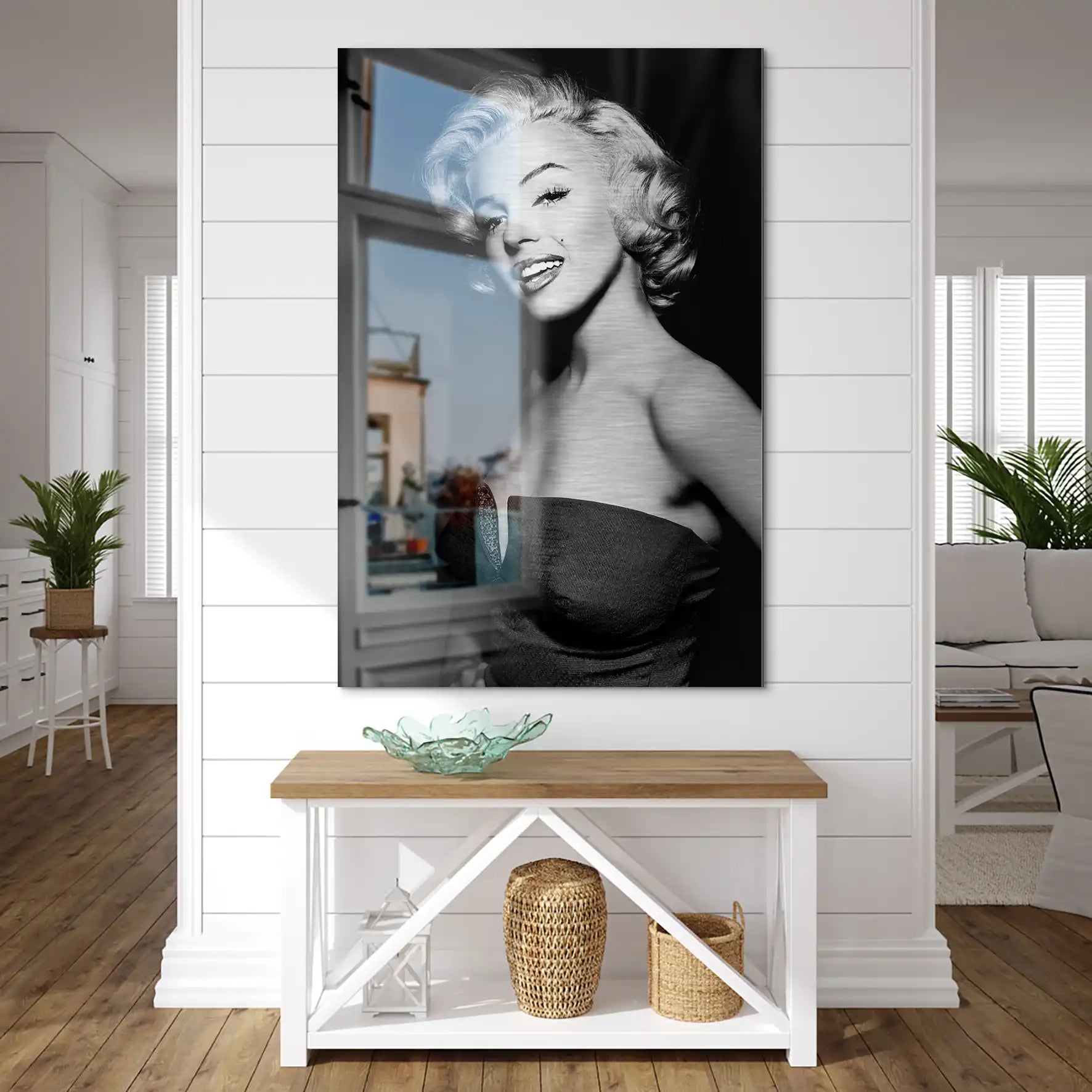 Marilyn Black and White AluDibond Gebürstet INGALERIE