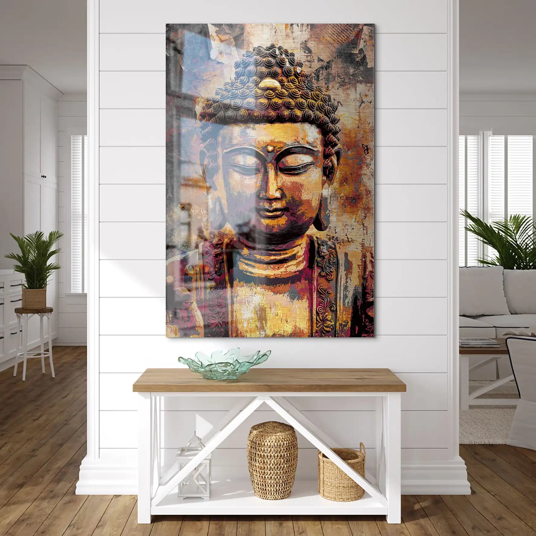 Buddha Vintage AluDibond Gebürstet INGALERIE