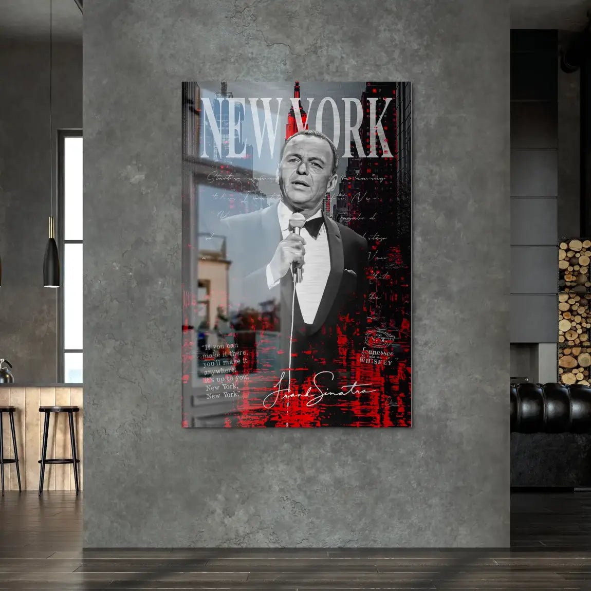 Sinatra New York AluDibond Gebürstet INGALERIE