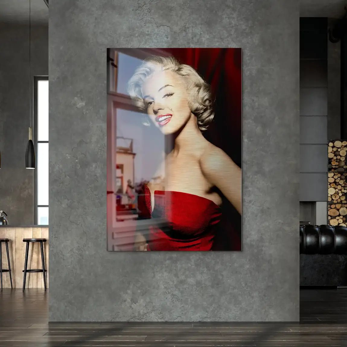 Marilyn Monroe Club Style AluDibond Gebürstet INGALERIE