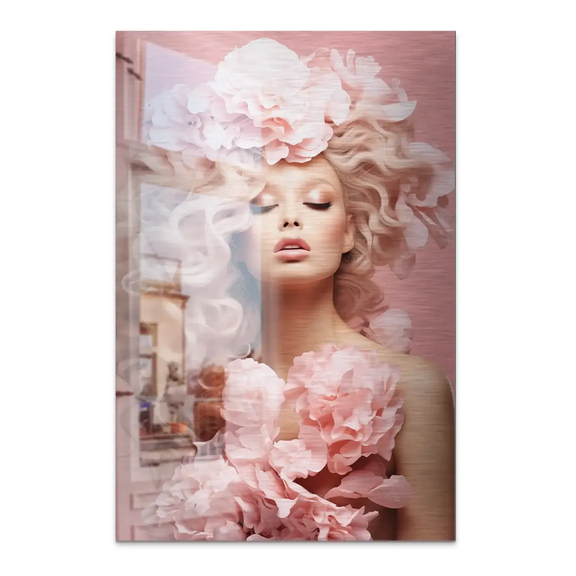 Rose Couture Alu Dibond Bild gebürstet