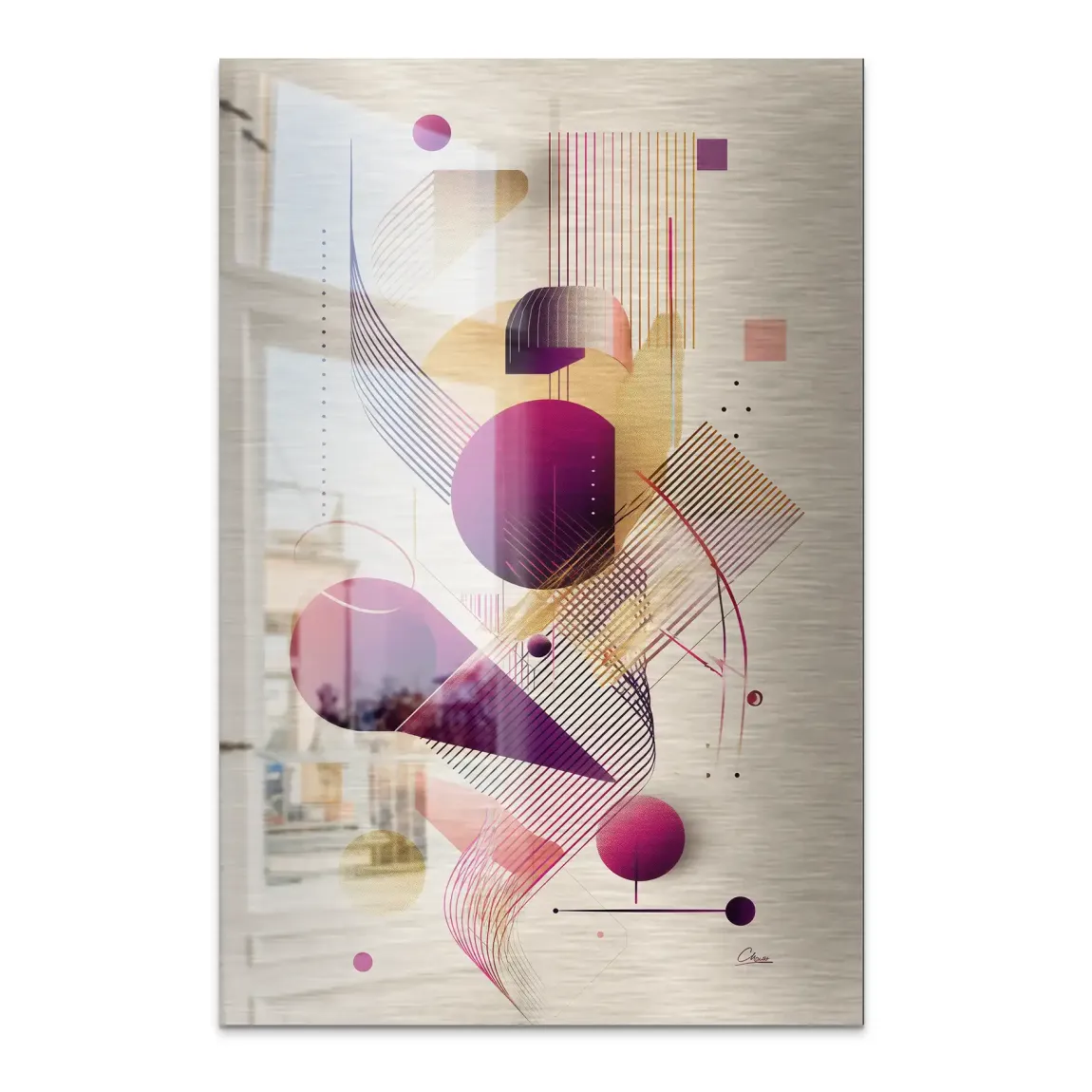 Velour Spectrum Harmony Alu Dibond Bild gebürstet INGALERIE