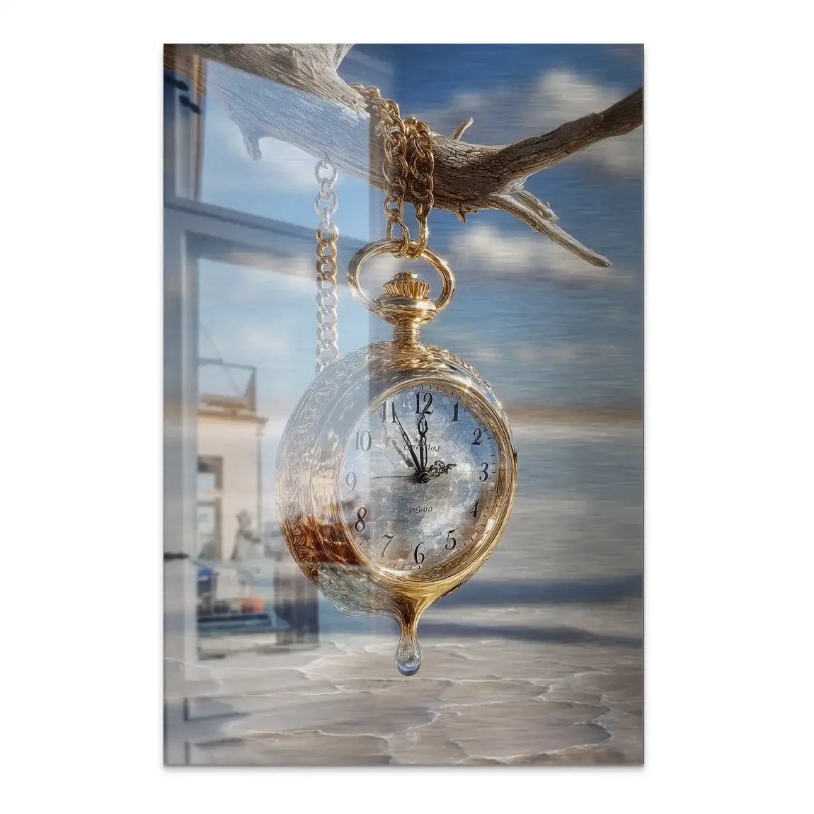 Dali Time Alu Dibond Bild gebürstet