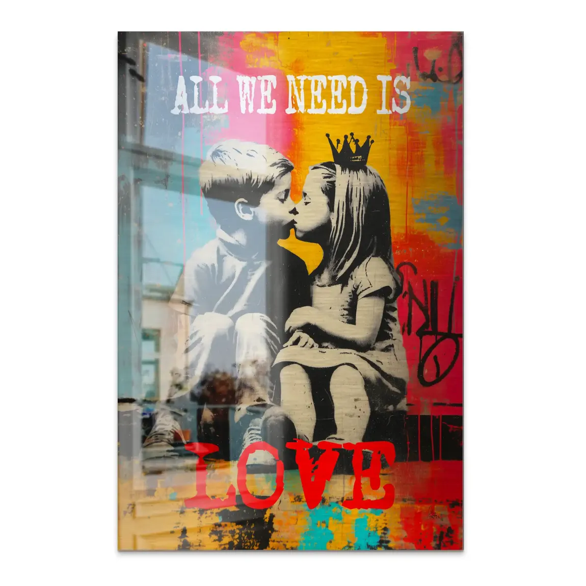 Need Love Art Aluminiumbild gebürstet