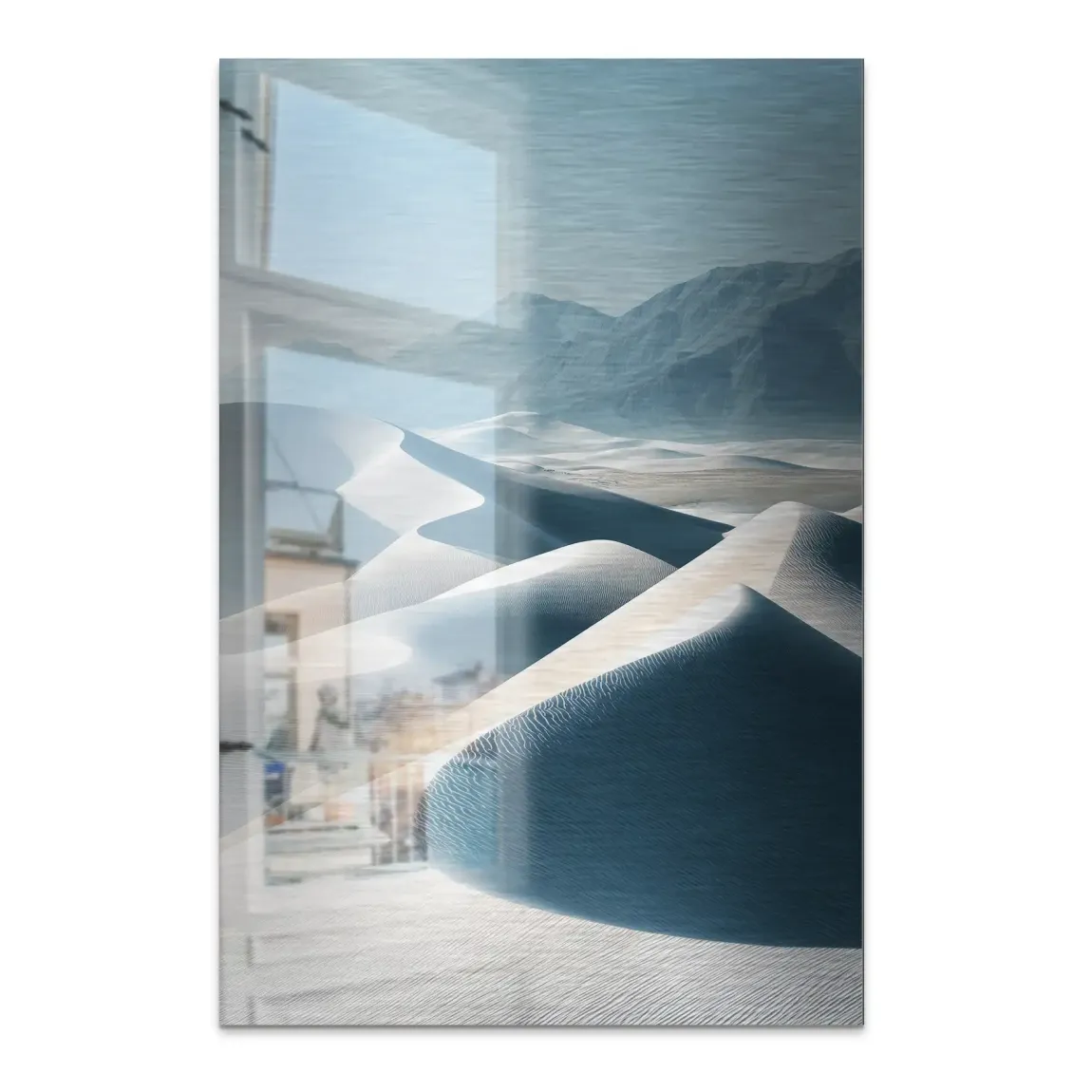 Zeit aus Sand Alu Dibond Bild gebürstet