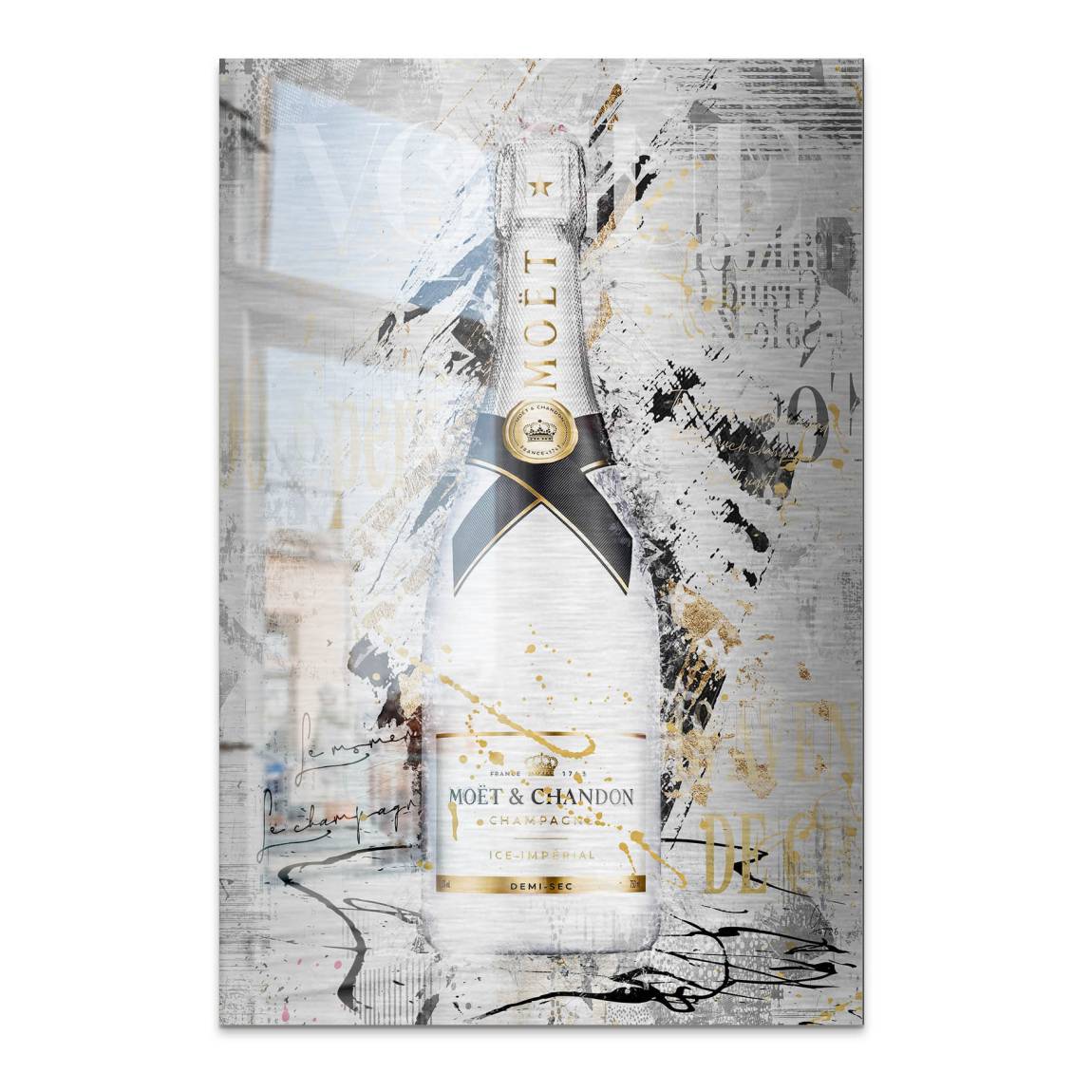Champagner Prestige Aluminiumbild gebürstet