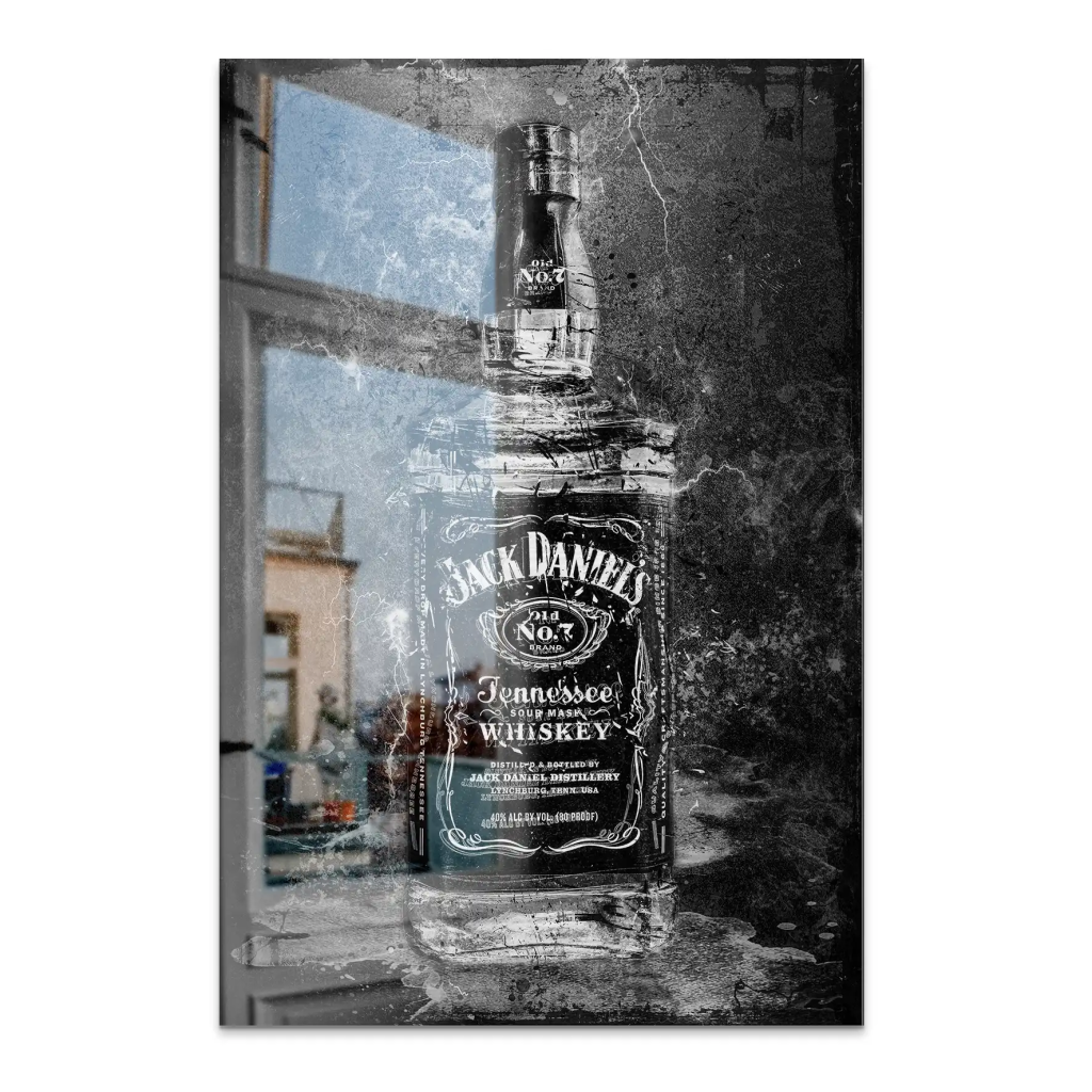 Jack Whisky Black Style AluDibond Gebürstet INGALERIE