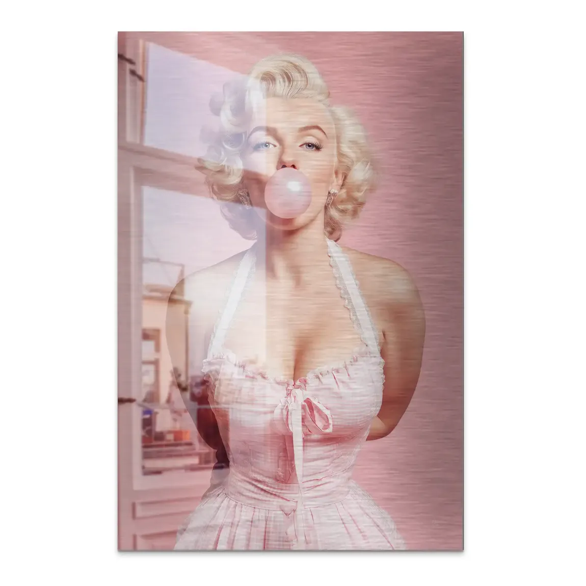 Monroe Bubble Charm Alu Dibond Bild gebürstet