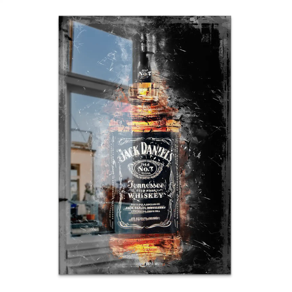 Jack Whisky Abstrakt AluDibond Gebürstet INGALERIE