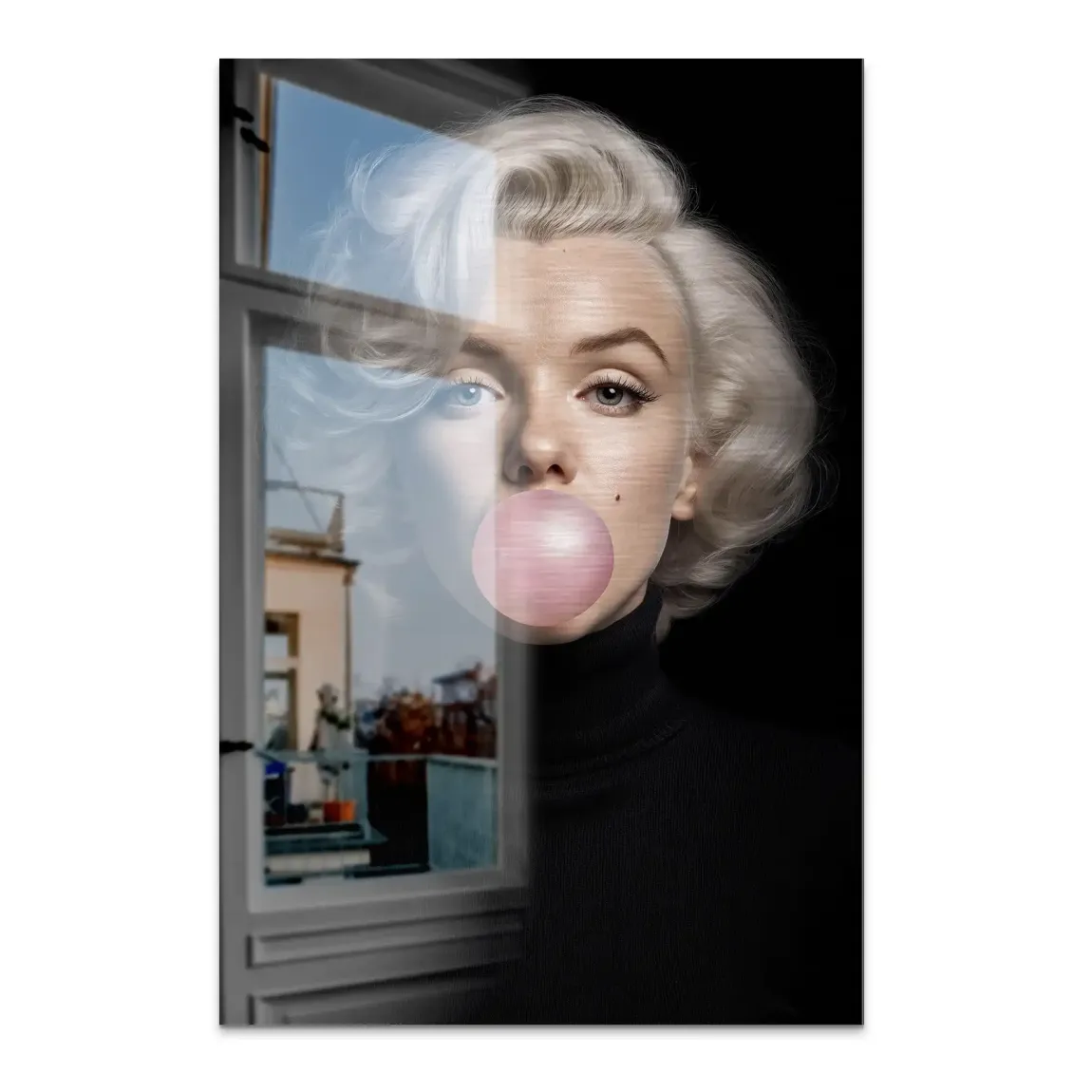 Marilyn Bubble Glamour Alu Dibond Bild gebürstet