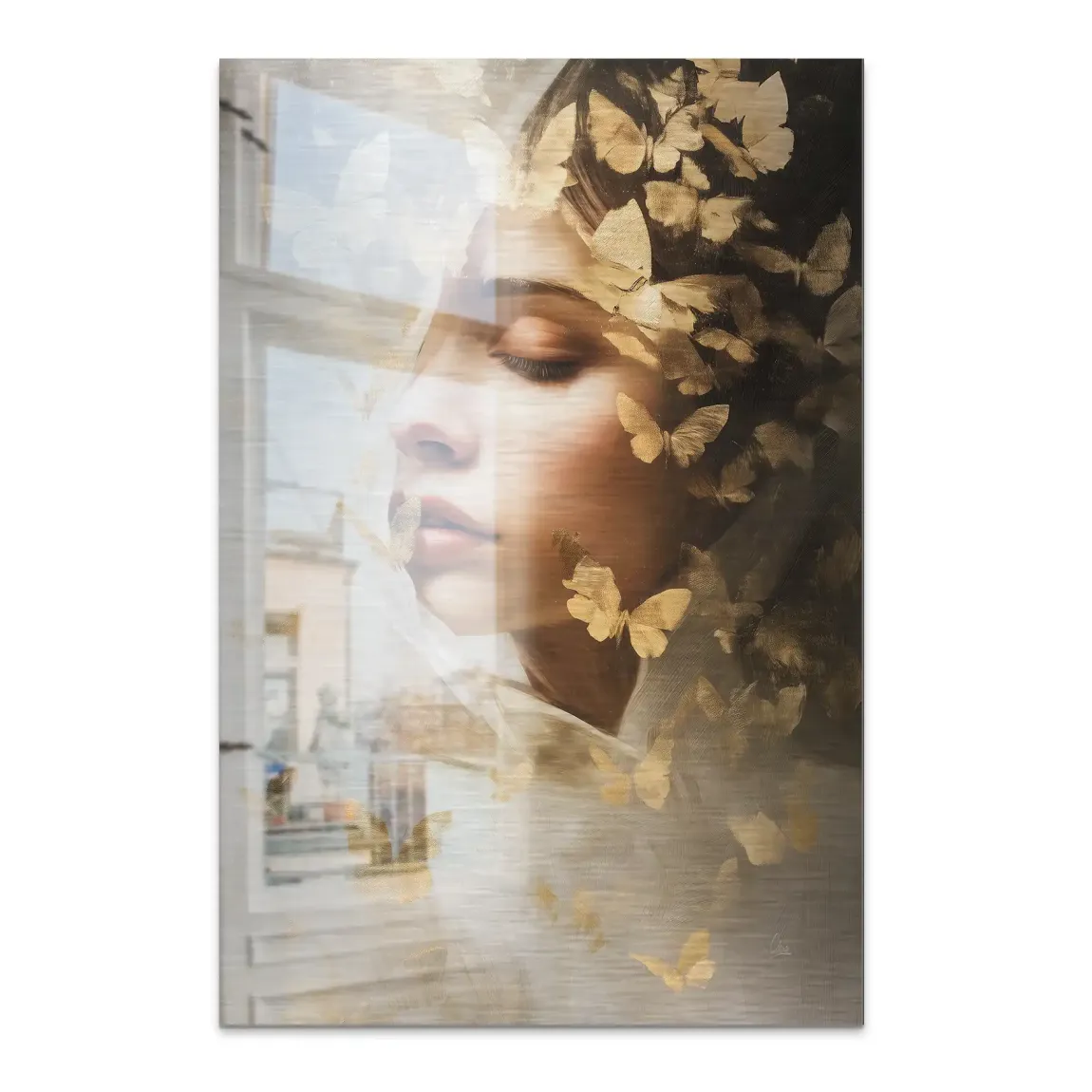 Whisper of Butterflies Alu Dibond Bild gebürstet - INGALERIE | Dein Onlineshop für moderne Wandbilder