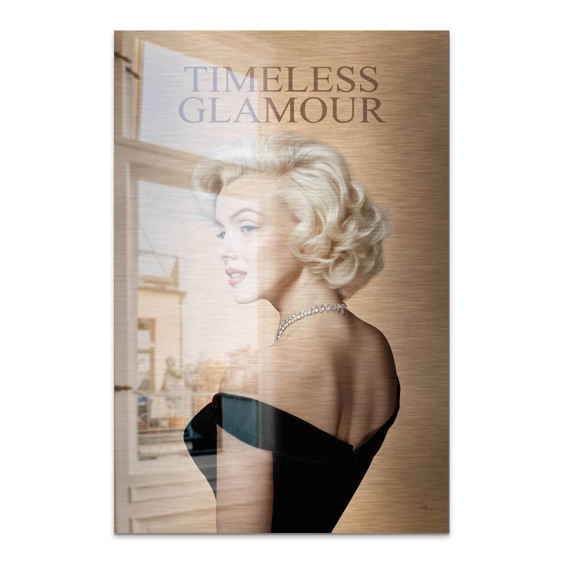 Marilyn Monroe Zeitlos Aluminiumbild gebürstet