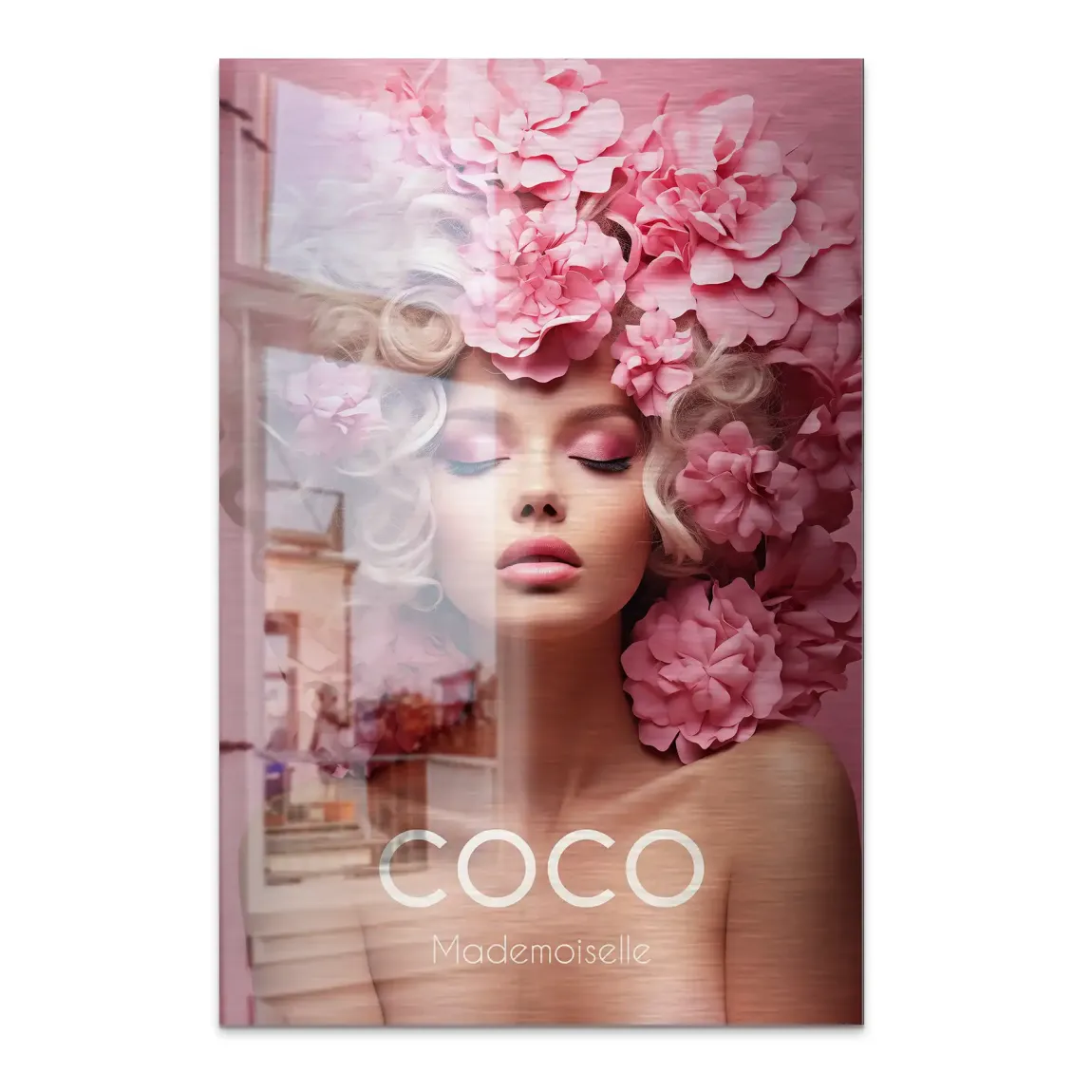 Coco Pink Elegance Alu Dibond Bild gebürstet