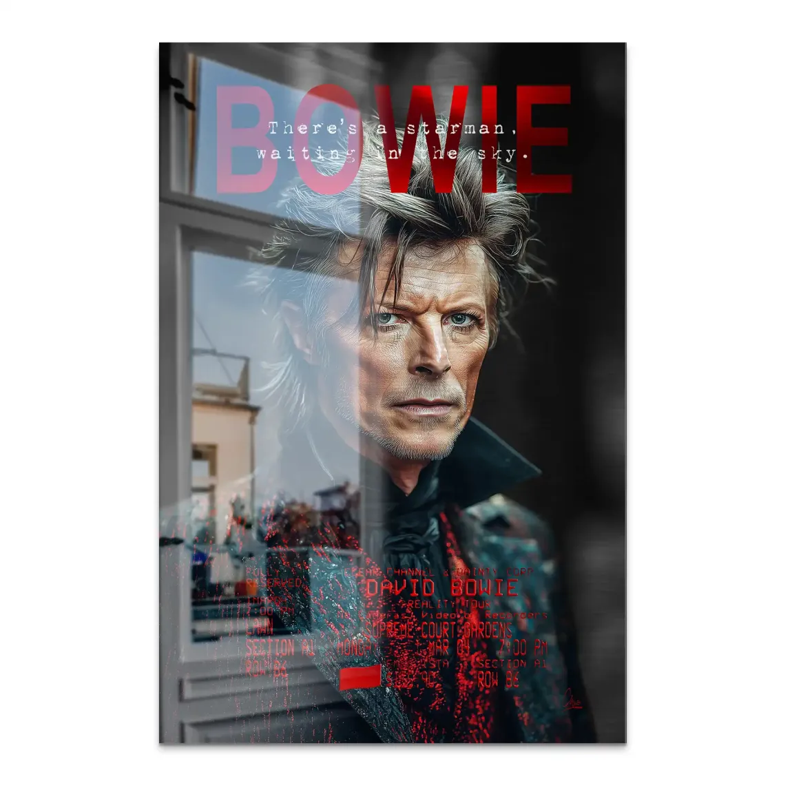 Bowie Starman Alu Dibond Bild gebürstet