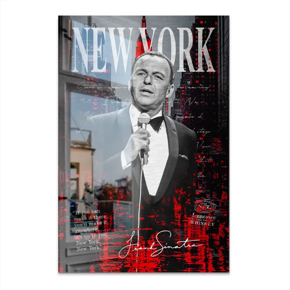 Sinatra New York AluDibond Gebürstet INGALERIE