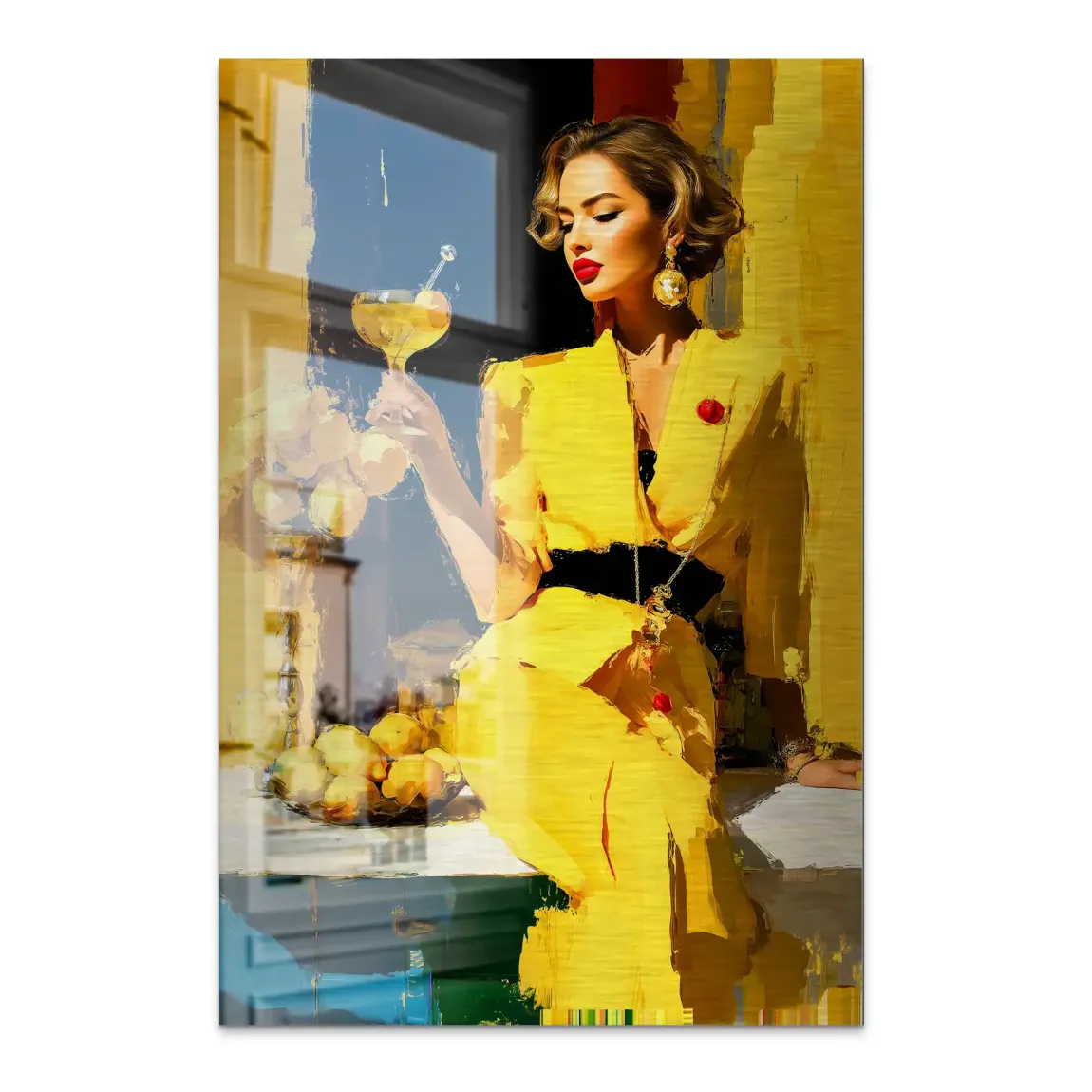 Lemon Chic Elegance Alu Dibond Bild gebürstet INGALERIE